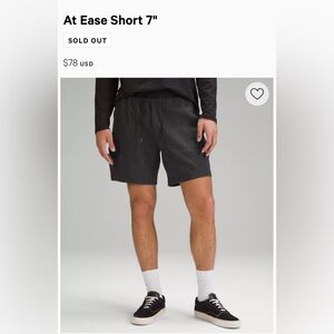 Lululemon At Ease Shorts - Heathered Gray